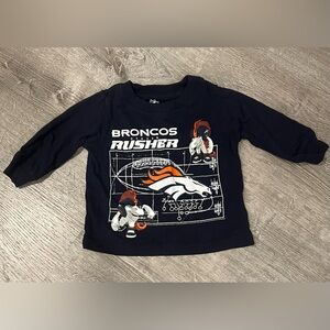 Denver Broncos long sleeved Rush Zone shirt, size 12 months, Broncos Rusher